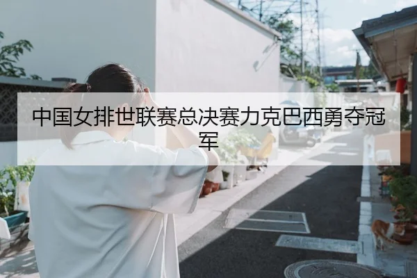 中国女排世联赛总决赛力克巴西勇夺冠军